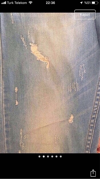 32 Beden Leke jean erkek pantolon