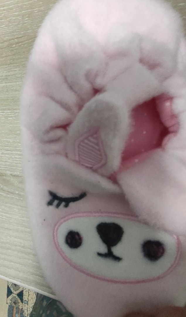 Kız Çocuk Pembe Kürklü Ev Terliği - Görsel 2