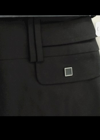 Siyah Kemerli Kadın Kalem Etek - Görsel 5