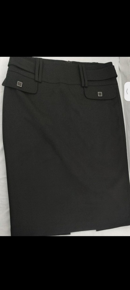 Siyah Kemerli Kadın Kalem Etek - Görsel 2