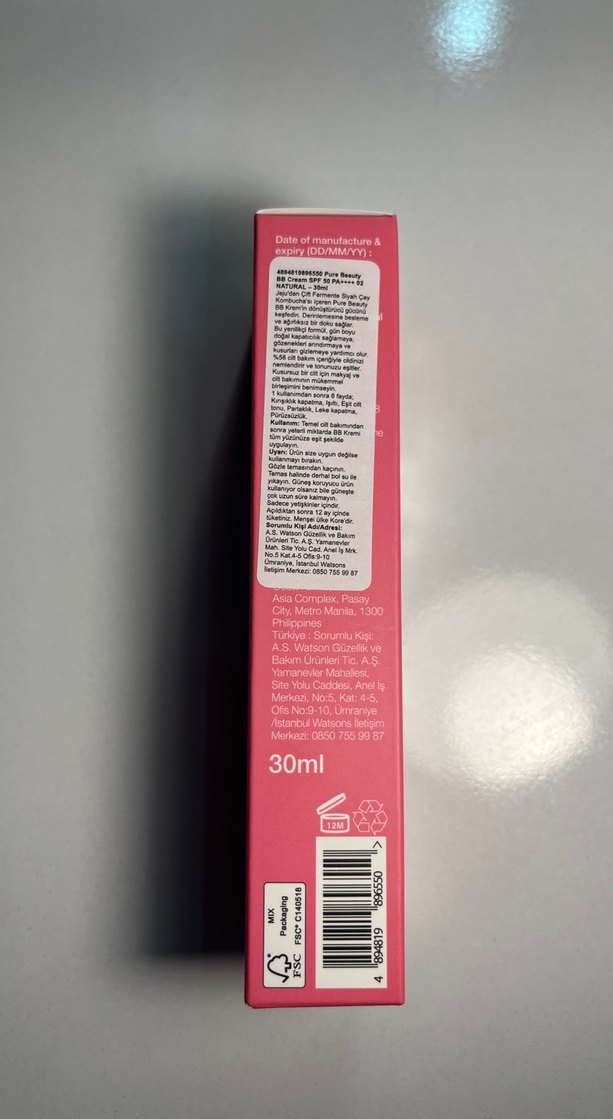 PURE BEAUTY 02 Natural BB Krem SPF 50 PA+++ - Görsel 3