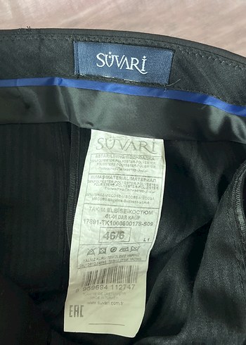 Düğmeli Siyah Erkek takım erkek Pantolonu - Görsel 3