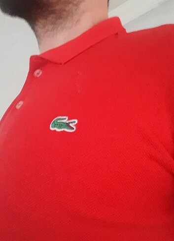 Lacoste İşlemeli Erkek T-Shirt | Yazlık | Kırmızı 