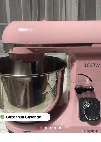 Cookplus 1000W Pastel Pembe Mikser