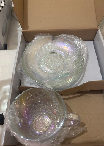 LCW Home 2'li Pembe Cam Fincan Seti - Görsel 3