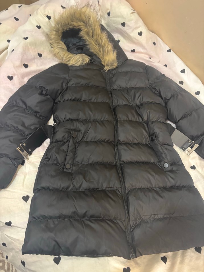 Siyah Kürklü Kadın Kışlık Mont - Görsel 2