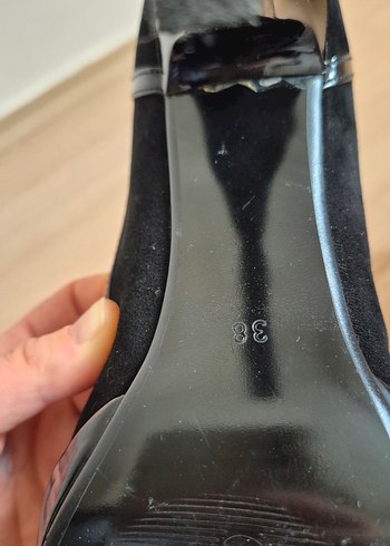 Siyah Fiyonklu Yüksek Topuklu platform ayakkabı - Görsel 7