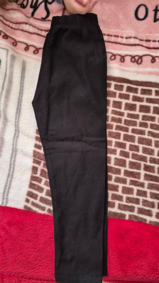 Siyah Kız Çocuk Tayt - Sokak Stili - Görsel 3