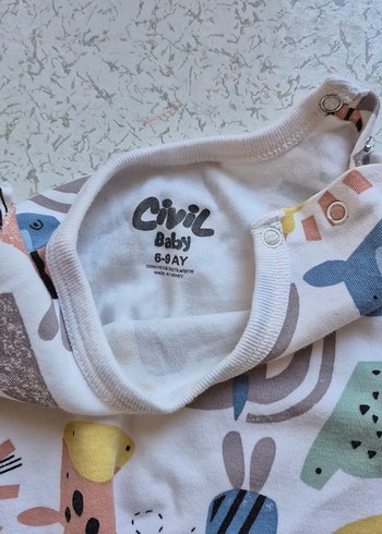 Renkli Desenli Erkek Bebek Tulum - Görsel 3