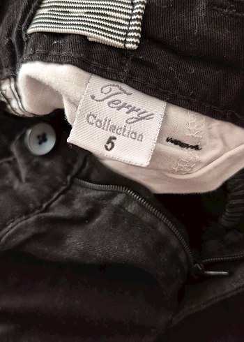 Erkek Çocuk Siyah Düğmeli Denim Pantolon - Görsel 4