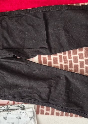 Erkek Çocuk Siyah Düğmeli Denim Pantolon - Görsel 2