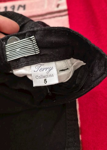 Erkek Çocuk Siyah Düğmeli Denim Pantolon - Görsel 3