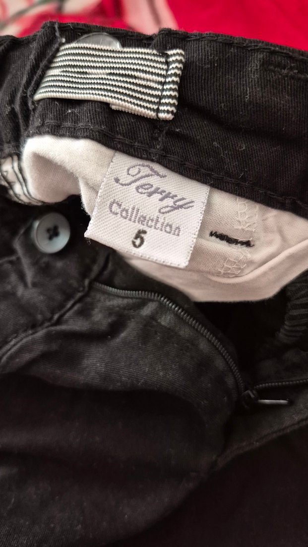 Erkek Çocuk Siyah Düğmeli Denim Pantolon - Görsel 4