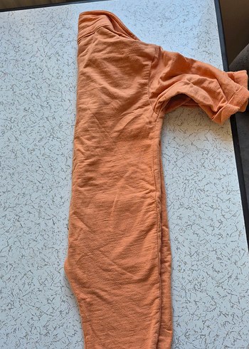 Uzun Kollu Düğmeli kiremit rengi Bebek Tulum - Görsel 5