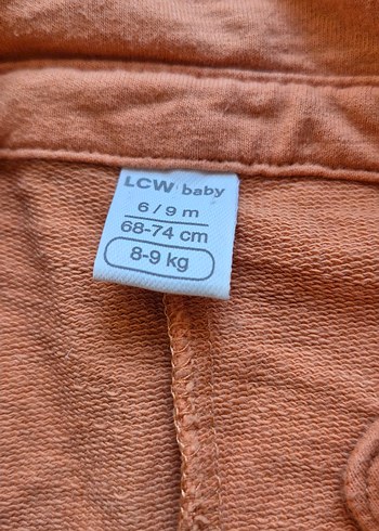 Uzun Kollu Düğmeli kiremit rengi Bebek Tulum - Görsel 4