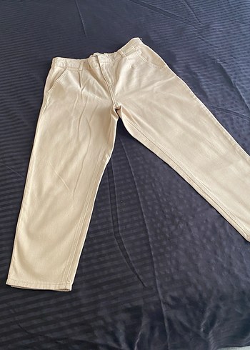 Bej Pamuk Kumaş Pantolon - Görsel 3