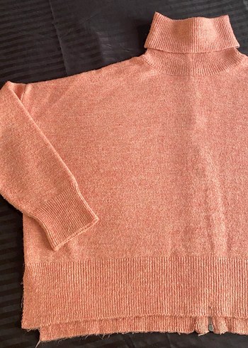 Kadın Triko Boğazlı Salaş Kazak - Görsel 2