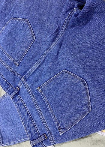 Rahat Kesim Mavi Midi mom Kadın Kot Pantolon - Görsel 4