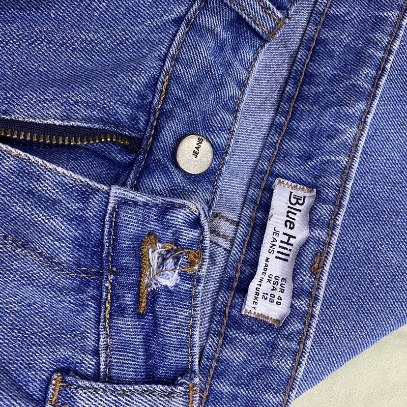 Rahat Kesim Mavi Midi mom Kadın Kot Pantolon - Görsel 2