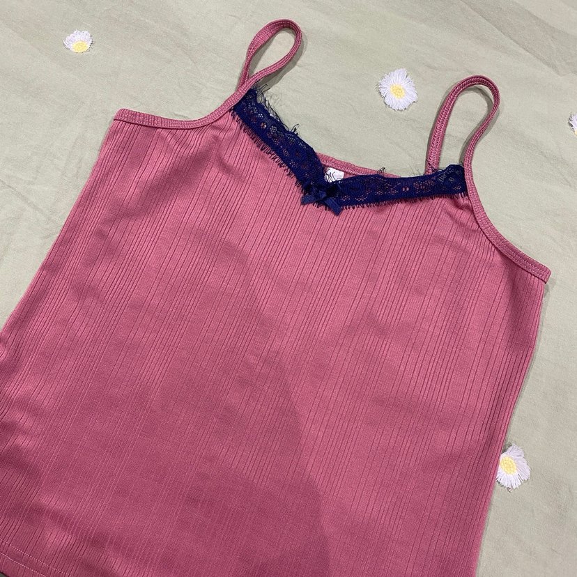 Pembe Dantel Detaylı Kısa Kadın Pijama Takımı - Görsel 2