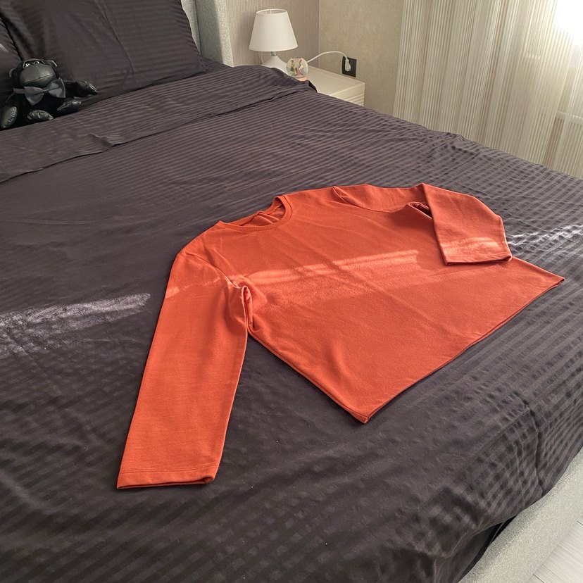 Kiremit rengi Kadın Sweatshirt Uzun Kollu - Görsel 2