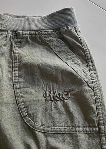 Kadın Keten Yeşil Mini Şort - Görsel 8