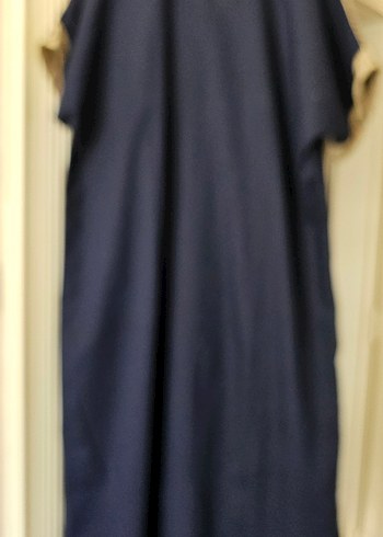 Nakışlı lacivert Uzun Elbise - Görsel 2