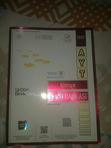 Üç Dört Beş Yayınları AYT Kimya Soru Bankası 
