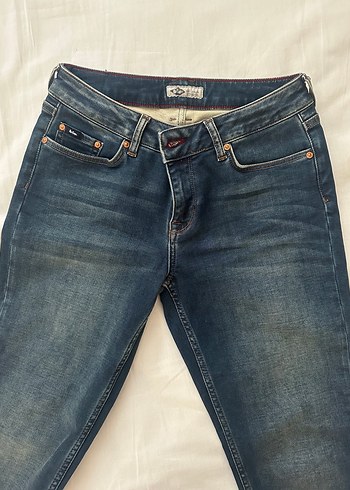 Koyu Mavi Normal Kesim Kadın Denim Jean - Görsel 3