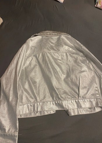 Gümüş Parlak Ceket - Görsel 3