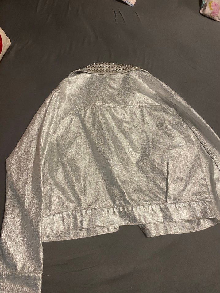 Gümüş Parlak Ceket - Görsel 3