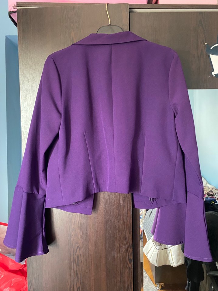 Mor Crop Ceket - Görsel 3