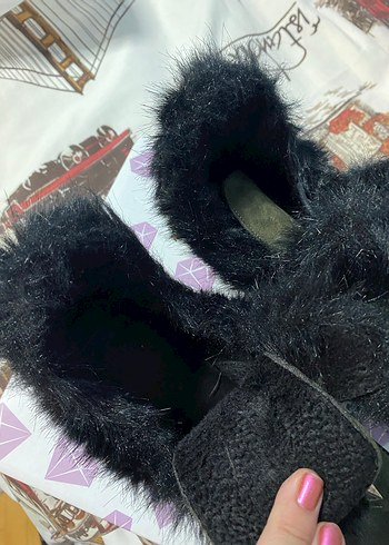 Kürk Detaylı Haki Süet Kadın Bot - Görsel 4