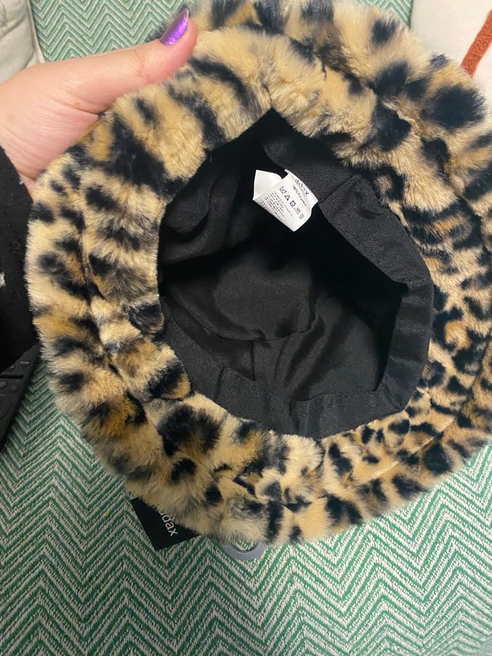 Leopar Peluş Şapka - Görsel 3