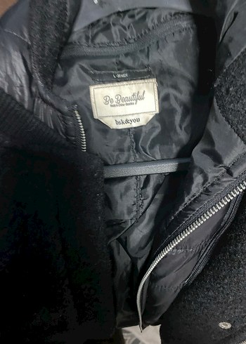 BersKapüşonlu Siyah Kaban - Görsel 3