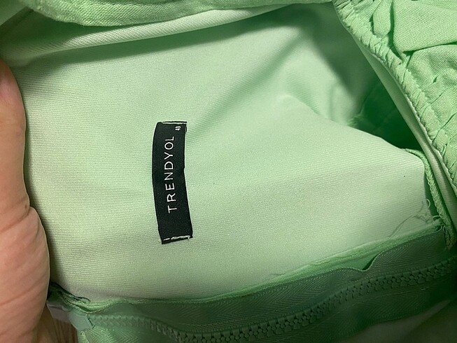 40 Beden Trendyolmilla Crop Yeşil Bluz