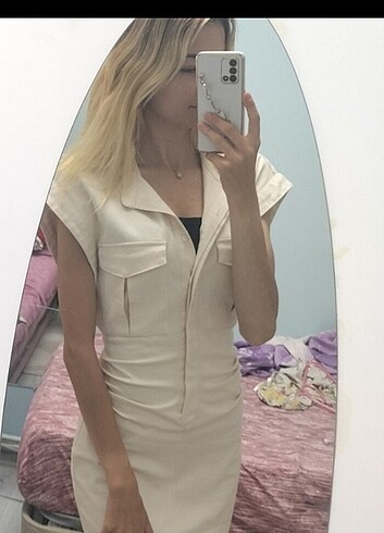xs Beden Zara cepli pensli elbise
