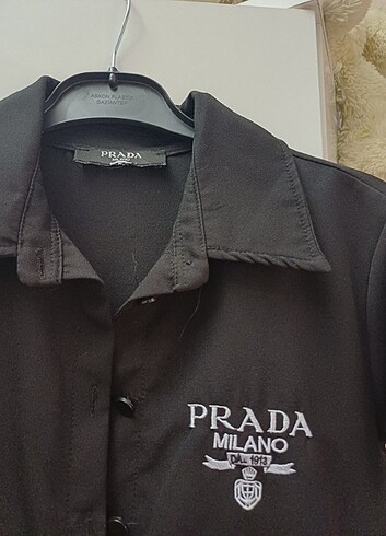 Prada Prada Milano siyah elbise