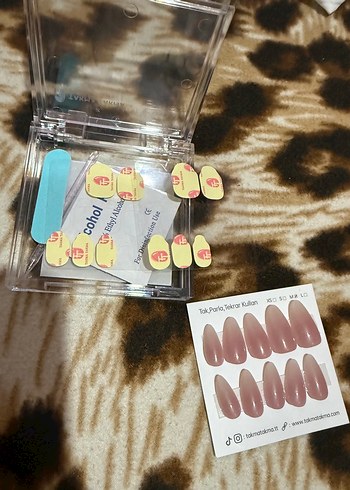 Pastel Ombre Bej Tırnak Süsü Seti - Görsel 2