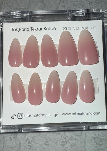 Pastel Ombre Bej Tırnak Süsü Seti - Görsel 3