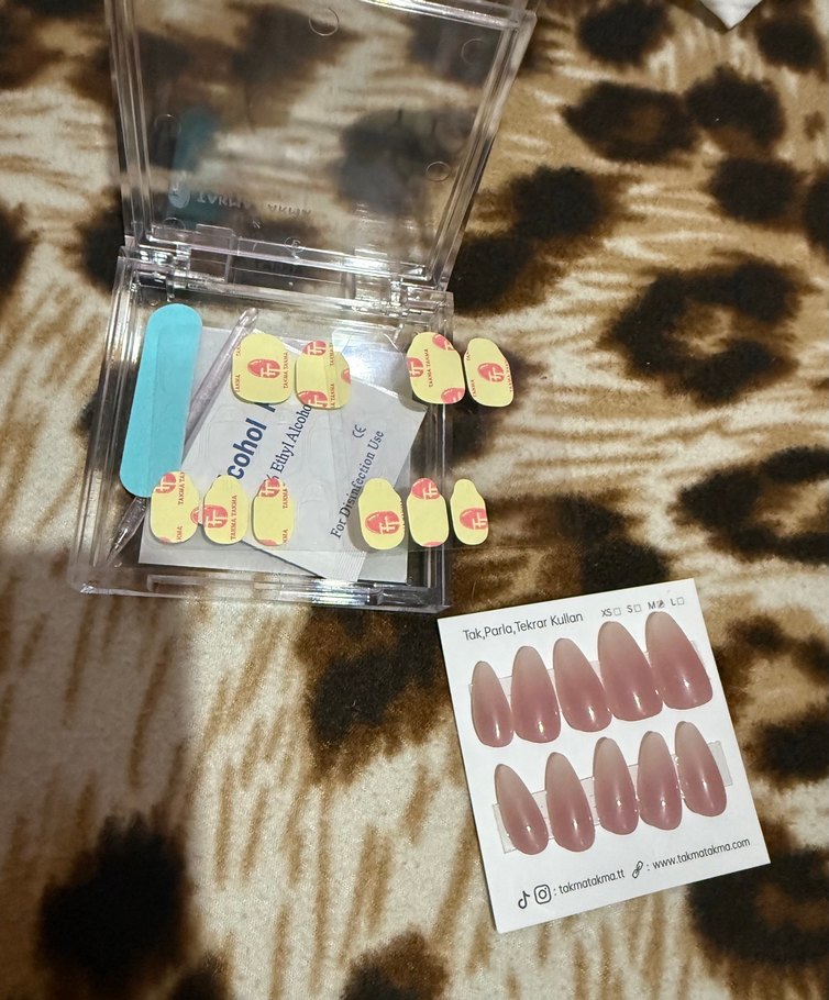 Pastel Ombre Bej Tırnak Süsü Seti - Görsel 2