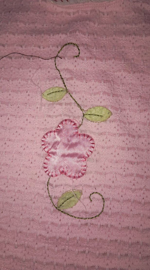Nakışlı Pembe Bebek Önlüğü - Görsel 2