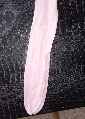 Penti Pembe Yılan Desenli Çocuk Külotlu Çorap