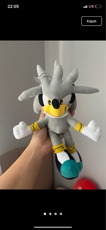 Sonic gri peluş