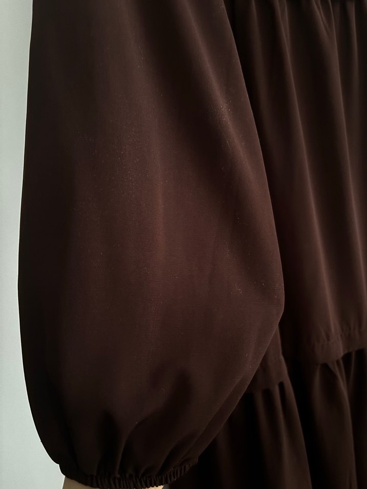 Uzun Siyah Salaş Kadın Elbise - Görsel 5