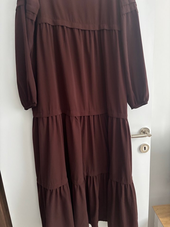 Uzun Siyah Salaş Kadın Elbise - Görsel 4