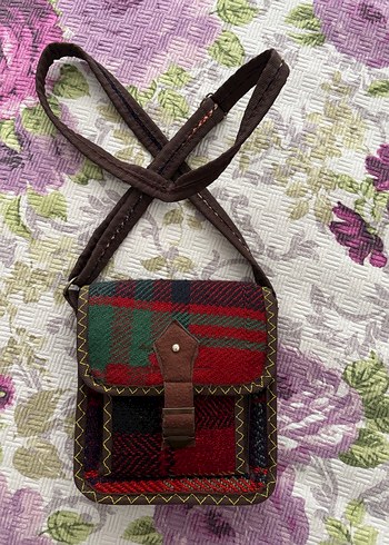 Bohem Çok Renkli Tekstil Çapraz Çanta - Görsel 2