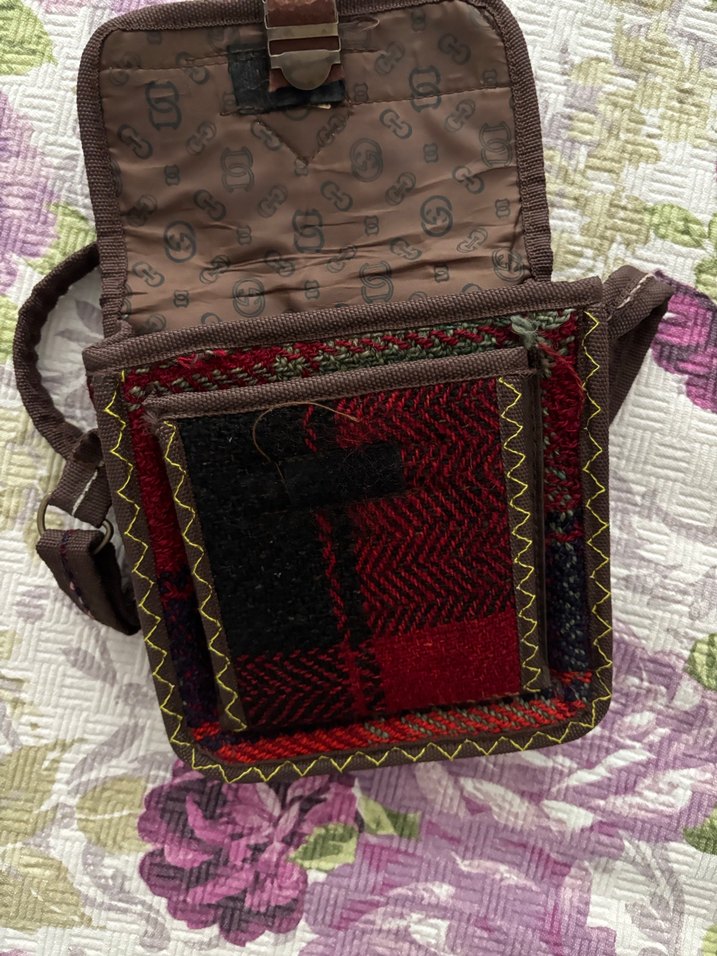 Bohem Çok Renkli Tekstil Çapraz Çanta - Görsel 5