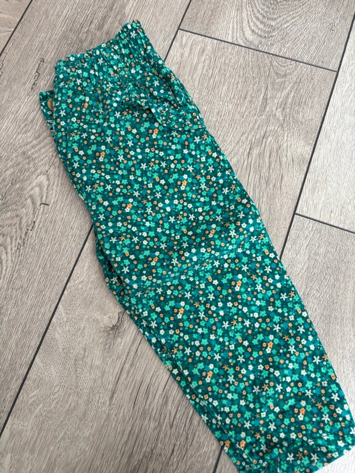 Turkuaz Renkli Düğmeli Kız Çocuk Tayt - Görsel 3