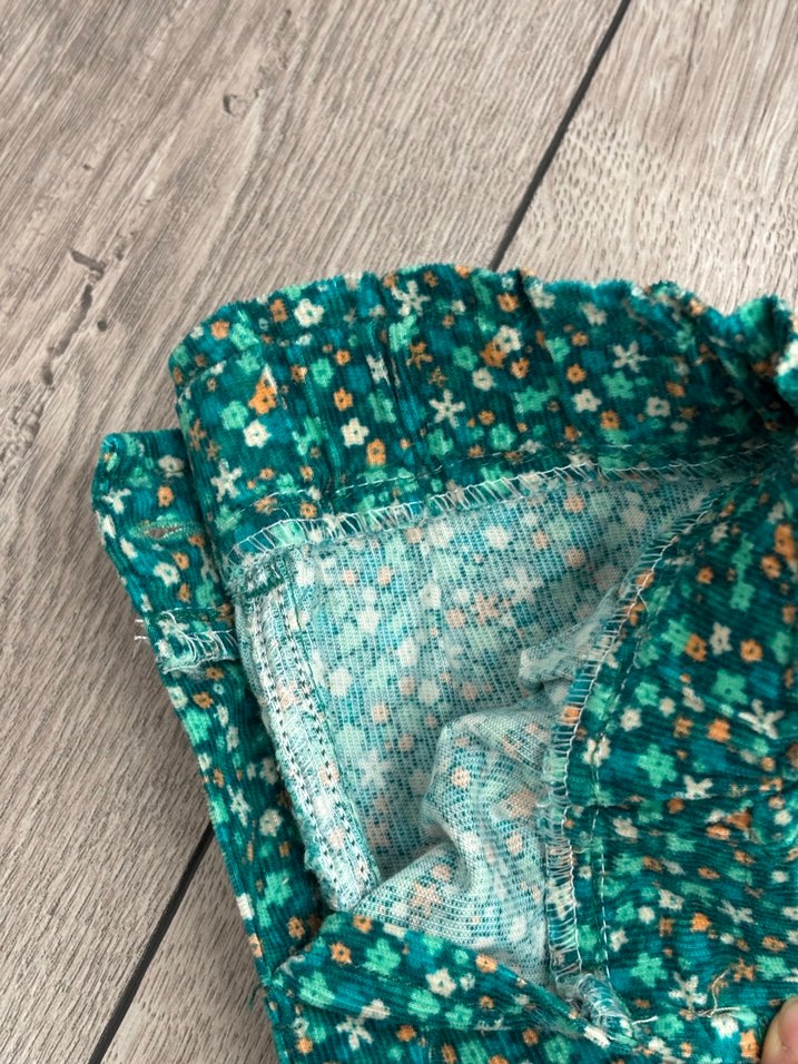 Turkuaz Renkli Düğmeli Kız Çocuk Tayt - Görsel 2